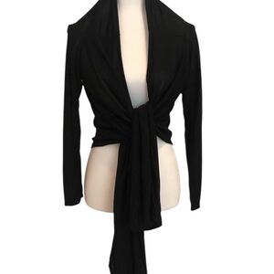 Herve Leger black wrap slinky cardigan XS/S